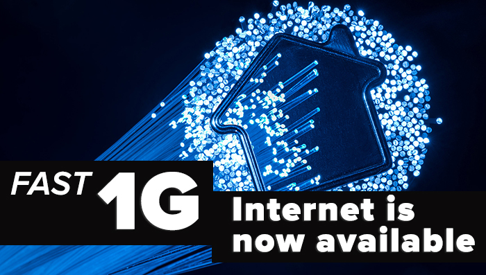 Fast 1G internet is available